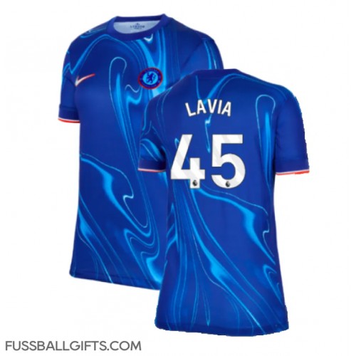 Chelsea Romeo Lavia #45 Fußballbekleidung Heimtrikot Damen 2024-25 Kurzarm